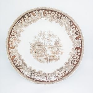 Rare. Antique W England Shanghai Flow Brown  Plate